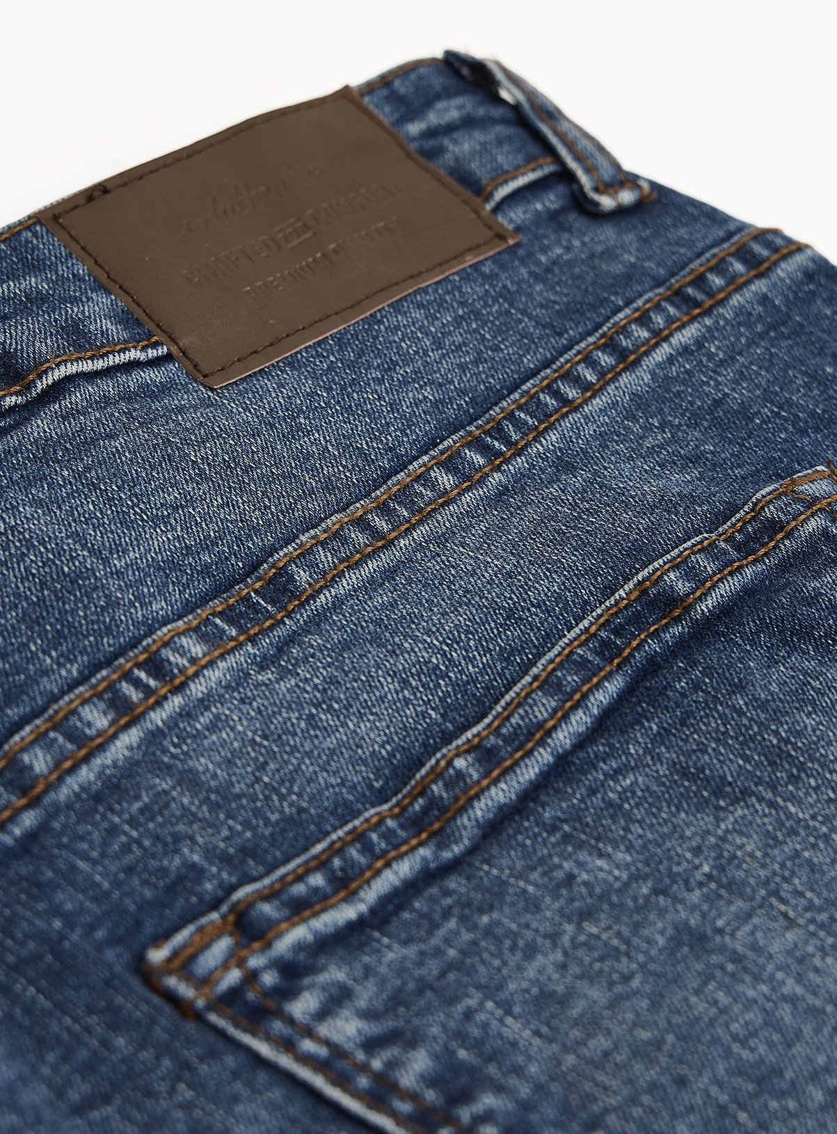 Mid Denim Mid Rise Straight Leg Jeans 44L - Image 4 thumbnail